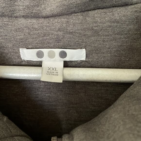 Three Dots Women's Grey Knit  Quilted Chevron Jacket Size Small Nwt - Picture 7 of 9